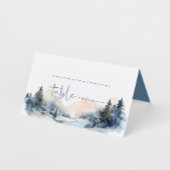 Carte De Placement Mariage forestier rustique