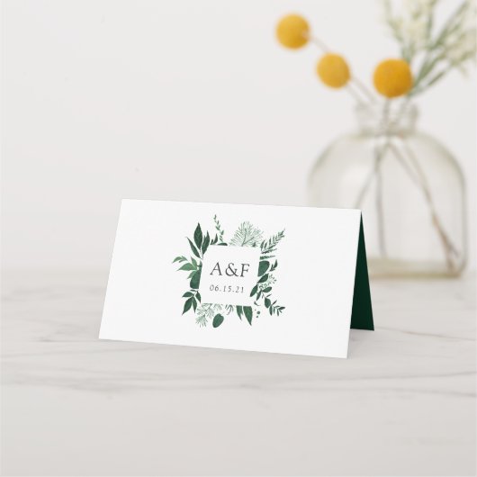 Carte De Placement Mariage forestier sauvage (Dos)