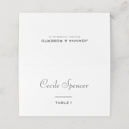 Carte De Placement Mariage formel simple (Extérieur déplié)