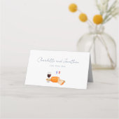 Carte De Placement Mariage français Citrus Numéro de tableau (Dos)