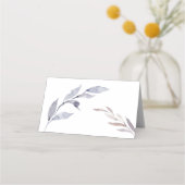 Carte De Placement Mariage frontalier Dreamy Feuille couleur violet (Dos)