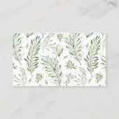 Carte De Placement Mariage géométrique chic Eucalyptus Gold Frame (Dos)