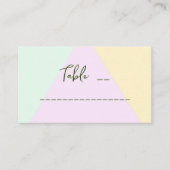 Carte De Placement Mariage géométrique Pastel Muet (Devant)