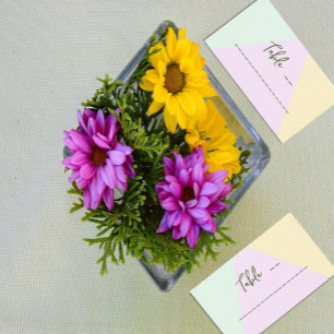 Carte De Placement Mariage géométrique Pastel Muet