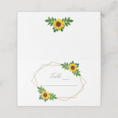 Carte De Placement Mariage géométrique tournesol (Extérieur déplié)