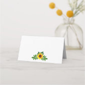 Carte De Placement Mariage géométrique tournesol (Dos)