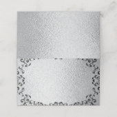 Carte De Placement Mariage gothique argenté et noir (Extérieur déplié)
