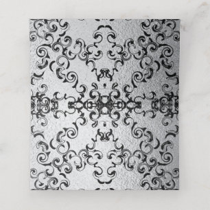 Carte De Placement Mariage gothique argenté et noir
