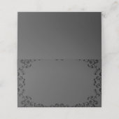 Carte De Placement Mariage gothique gris et noir (Extérieur déplié)