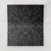 Carte De Placement Mariage gothique gris et noir (Intérieur déplié)