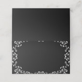 Carte De Placement Mariage gothique noir et blanc (Extérieur déplié)