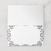 Carte De Placement Mariage gothique noir et blanc (Extérieur déplié)