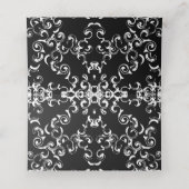 Carte De Placement Mariage gothique noir et blanc (Intérieur déplié)