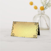 Carte De Placement Mariage gothique or et noir (Devant)