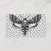 Carte De Placement Mariage gothique | Papillon & Dentelle Noir & Blan (Dos)