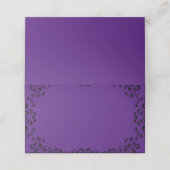 Carte De Placement Mariage gothique violet et noir (Extérieur déplié)