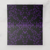Carte De Placement Mariage gothique violet et noir (Intérieur déplié)