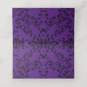 Carte De Placement Mariage gothique violet et noir (Intérieur déplié)