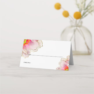 Carte De Placement Mariage | Gras Belle Peony Scarlet