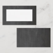 Carte De Placement Mariage gris tableau. Moderne simple tableau noir (Devant / Derrière)