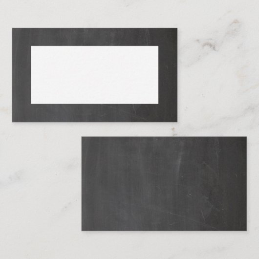 Carte De Placement Mariage gris tableau noir. Tableau simple moderne (Devant / Derrière)