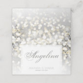 Carte De Placement Mariage Hiver Brillant Argent et Or (Extérieur déplié)