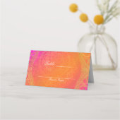 Carte De Placement Mariage indien Mandala Pink Orange (Dos)