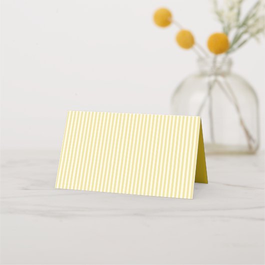 Carte De Placement Mariage jaune beurre moderne (Dos)