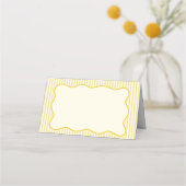 Carte De Placement Mariage jaune beurre moderne (Devant)