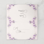 Carte De Placement Mariage Lavande et Blush Rose (Extérieur déplié)