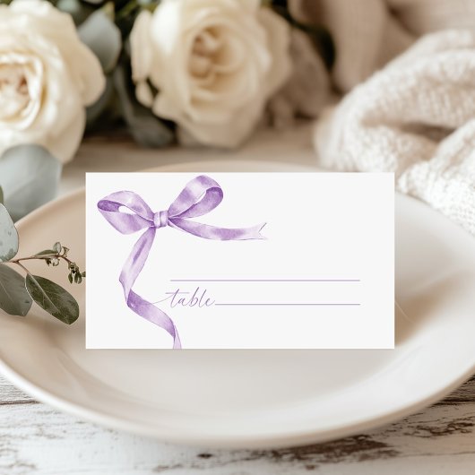 Carte De Placement Mariage Lavender Bow