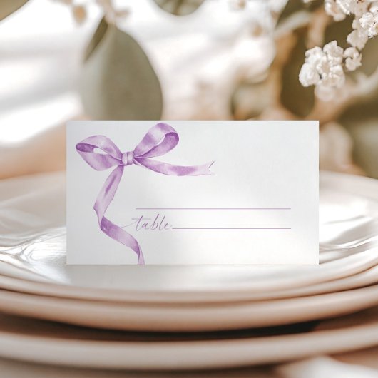 Carte De Placement Mariage Lavender Bow