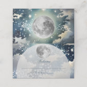Carte De Placement Mariage lunaire de nuit (Extérieur déplié)