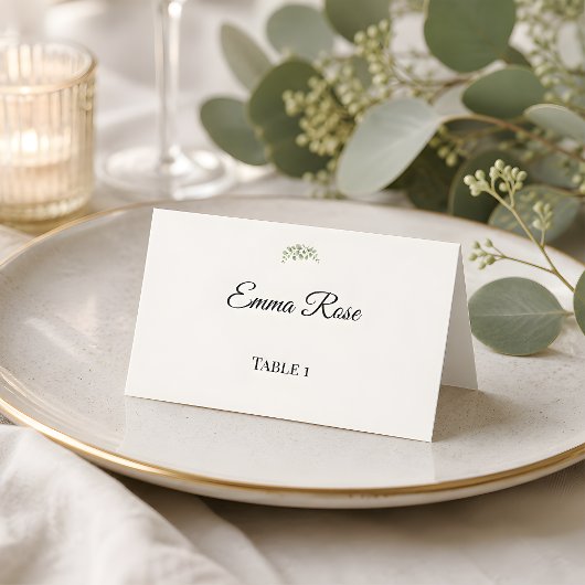 Carte De Placement Mariage Luxueux de Verdure d'Eucalyptus