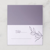 Carte De Placement Mariage mauve simple (Extérieur déplié)