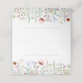 Carte De Placement Mariage Meadow Fleur sauvage coloré (Extérieur déplié)