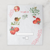 Carte De Placement Mariage méditerranéen de la grenade rouge (Extérieur déplié)