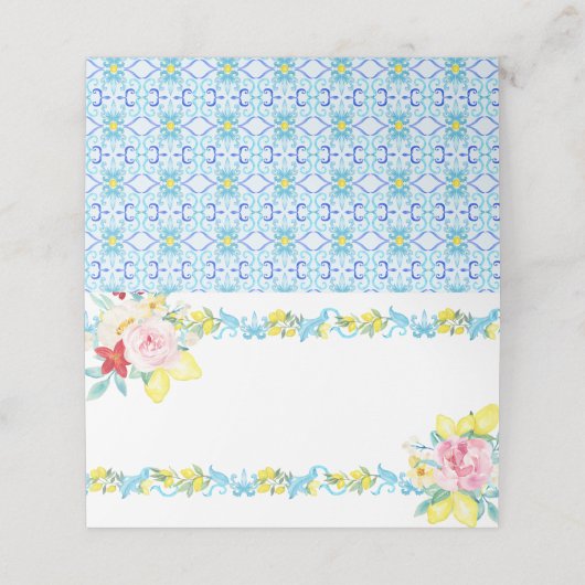 Carte De Placement Mariage méditerranéen Positano Amalfi (Extérieur déplié)