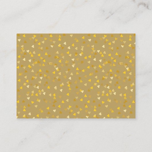 Carte De Placement Mariage Merci Gold Coeur Chic Script (Dos)