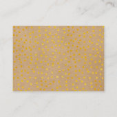 Carte De Placement Mariage Merci Kraft Gold Heart Chic Script (Dos)