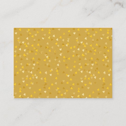 Carte De Placement Mariage Merci Or Et Coeur Noir Script (Dos)