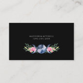 Carte De Placement Mariage métaphysique floral de rose de phase de lu (Dos)