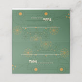 Carte De Placement Mariage minimal Vosvos vert (Extérieur déplié)