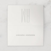 Carte De Placement Mariage Minimaliste Architectural (Extérieur déplié)