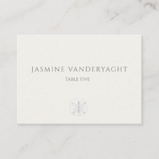 Carte De Placement Mariage Minimaliste au Bord de la Mer 