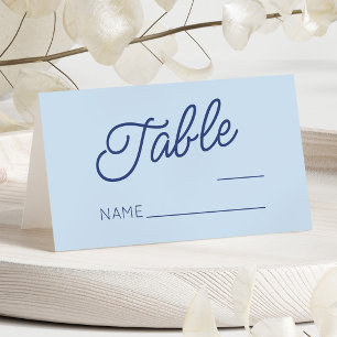 Carte De Placement Mariage Minimaliste Moderne Bleu