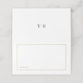 Carte De Placement Mariage minimaliste monogramme sophistiqué (Extérieur déplié)