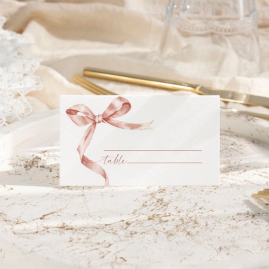 Carte De Placement Mariage Mocha Bow