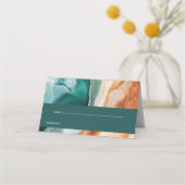 Carte De Placement Mariage | Moderne Abstrait Agate Jade (Devant)