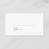 Carte De Placement Mariage moderne chic noir et blanc (Devant)